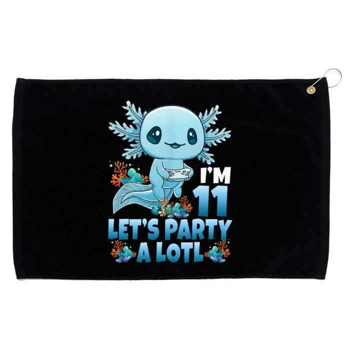 IM 11 LetS Party A Lotl 11th Birthday 11 Year Old Axolotl Grommeted Golf Towel