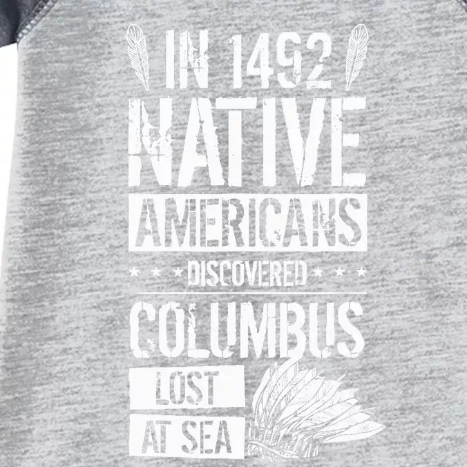 In 1492 Native Americans Discovered Columbus Lost Infant Baby Jersey Bodysuit