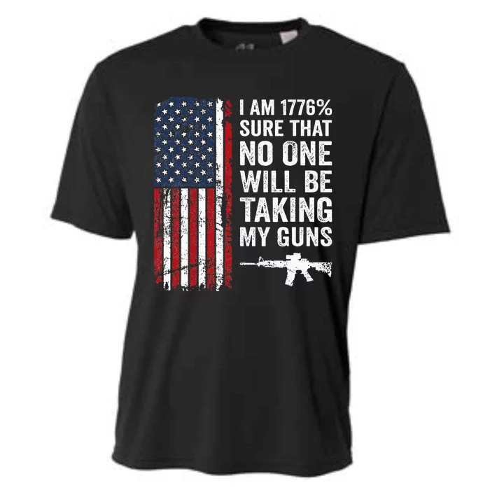 IM 1776 Sure No One Is Taking My Guns Usa Flag Pro Gun Cooling Performance Crew T-Shirt