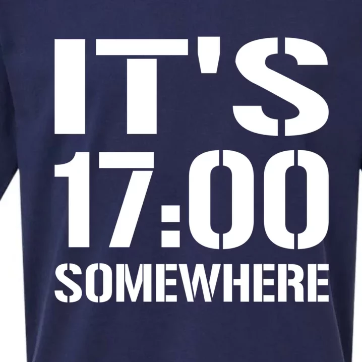 It's 1700 Somewhere Funny Military Soldier Beer Day Ing Gift Sueded Cloud Jersey T-Shirt