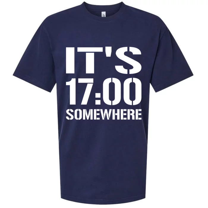 It's 1700 Somewhere Funny Military Soldier Beer Day Ing Gift Sueded Cloud Jersey T-Shirt