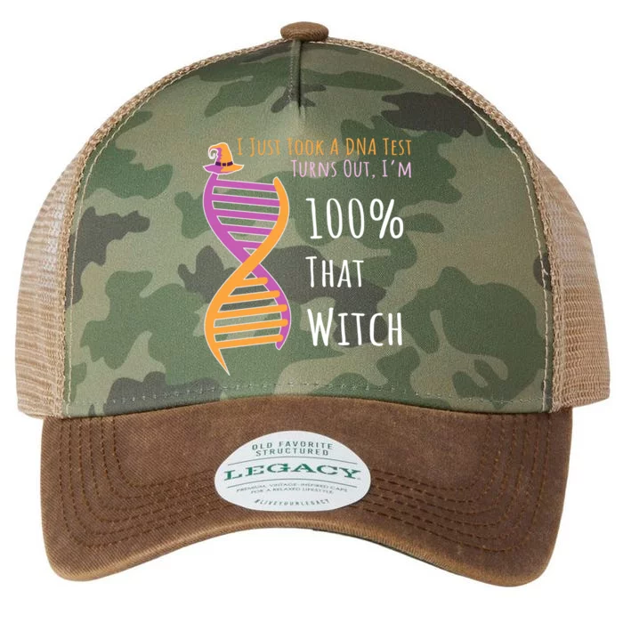 Im 100 % That Witch Dna Biology Science Cute Gift Legacy Tie Dye Trucker Hat