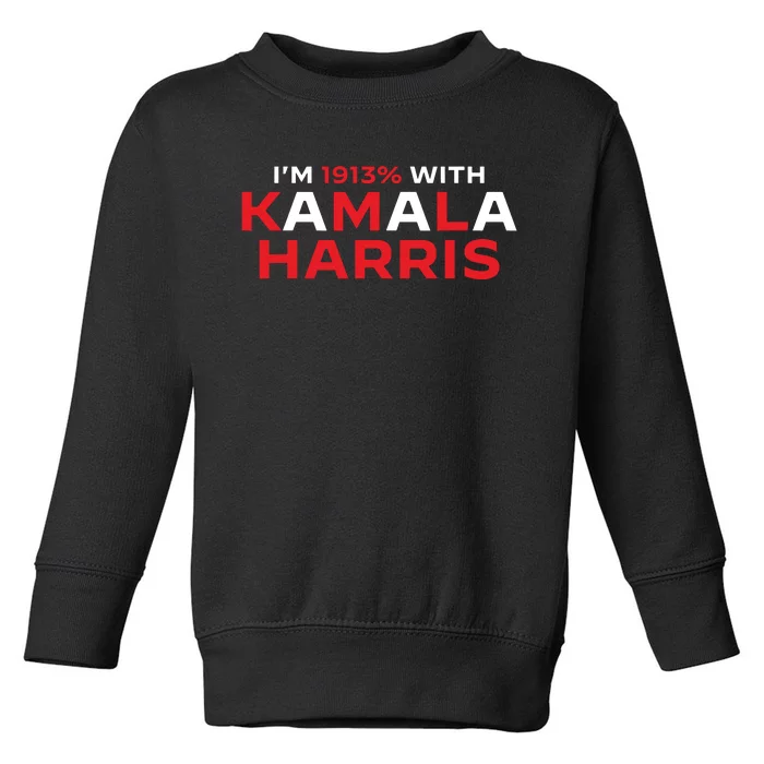 Im 1913 With Kamala Harris Funny Suffragette Usa Statement Toddler Sweatshirt