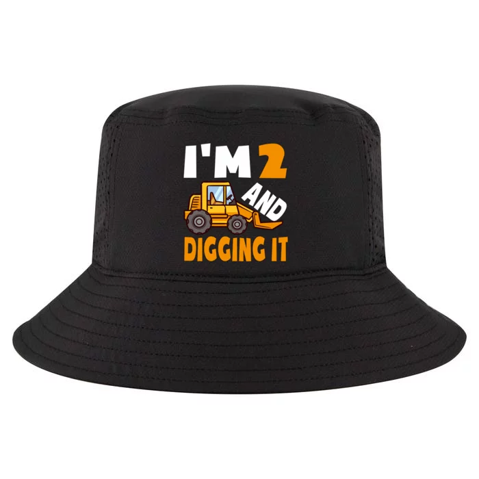 IM 2 And Digging It Being 2 Boy 2nd Birthday Bulldozer Boy Cool Comfort Performance Bucket Hat