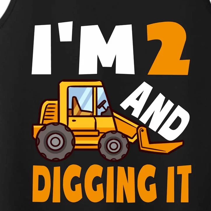 IM 2 And Digging It Being 2 Boy 2nd Birthday Bulldozer Boy Performance Tank