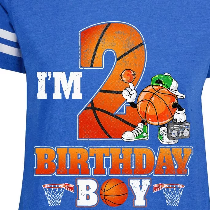 Im 2nd Birthday Boy Basketball 2 Year Old Theme Player Bday Enza Ladies Jersey Football T-Shirt