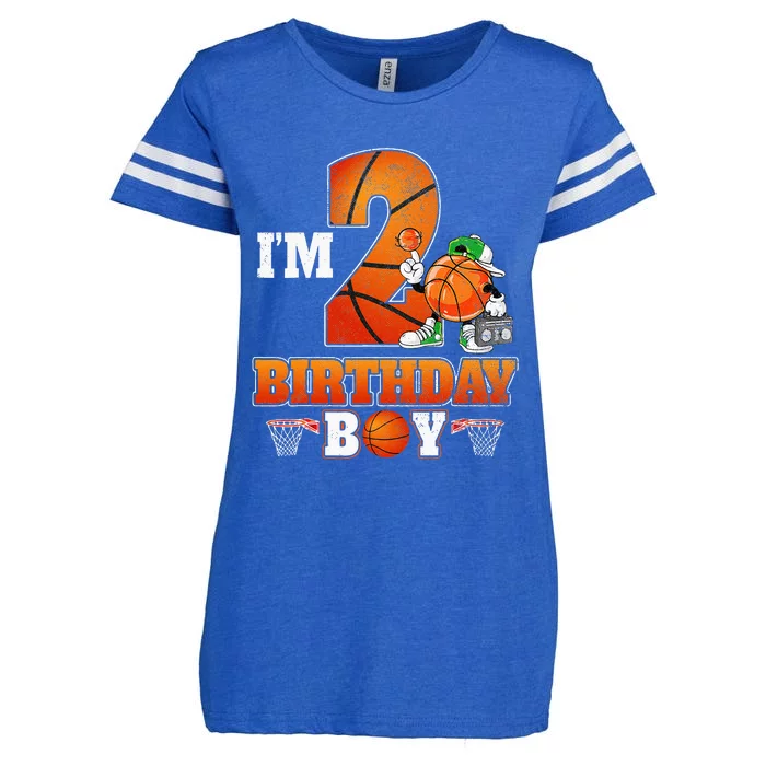 Im 2nd Birthday Boy Basketball 2 Year Old Theme Player Bday Enza Ladies Jersey Football T-Shirt