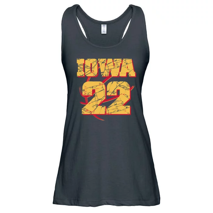 Iowa 22 Basketball Sports Fan Ladies Essential Flowy Tank