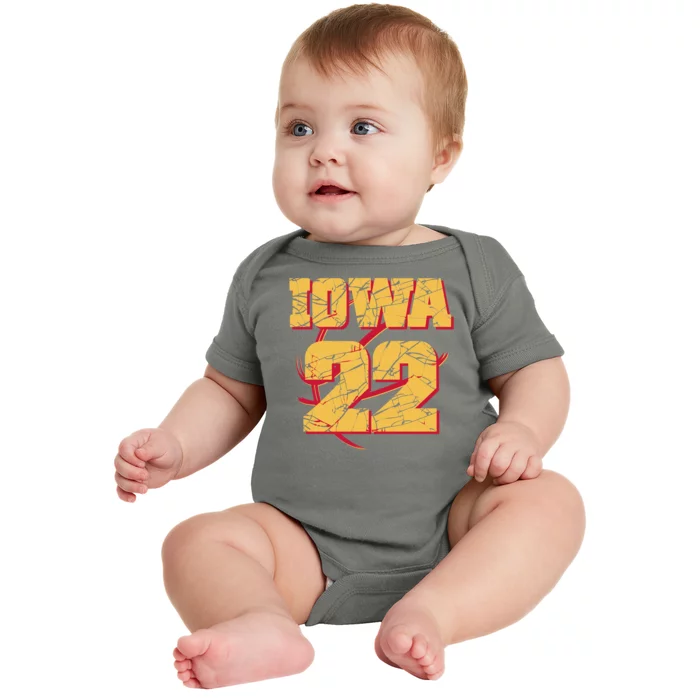 Iowa 22 Basketball Sports Fan Baby Bodysuit