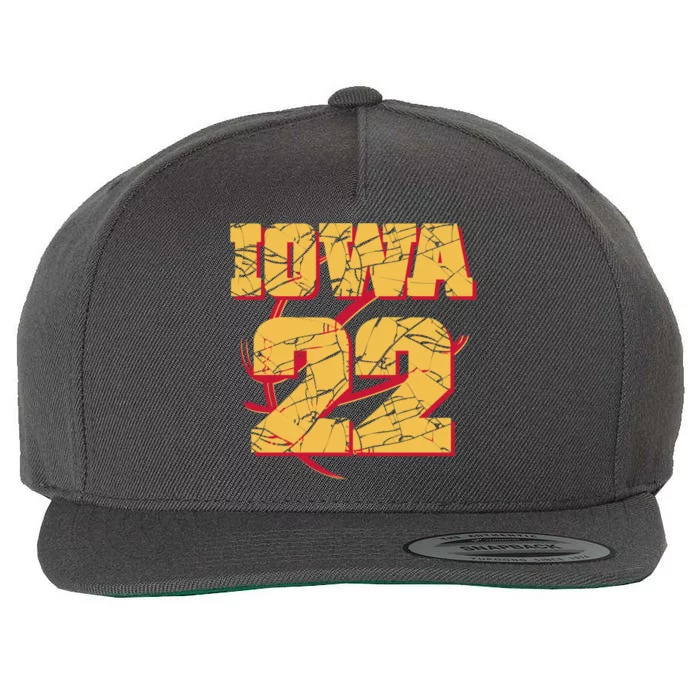 Iowa 22 Basketball Sports Fan Wool Snapback Cap