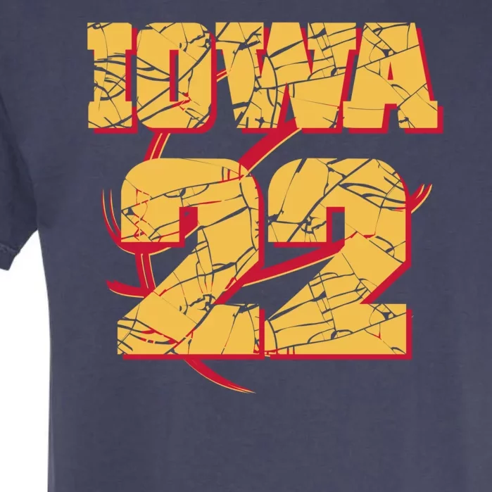 Iowa 22 Basketball Sports Fan Garment-Dyed Heavyweight T-Shirt