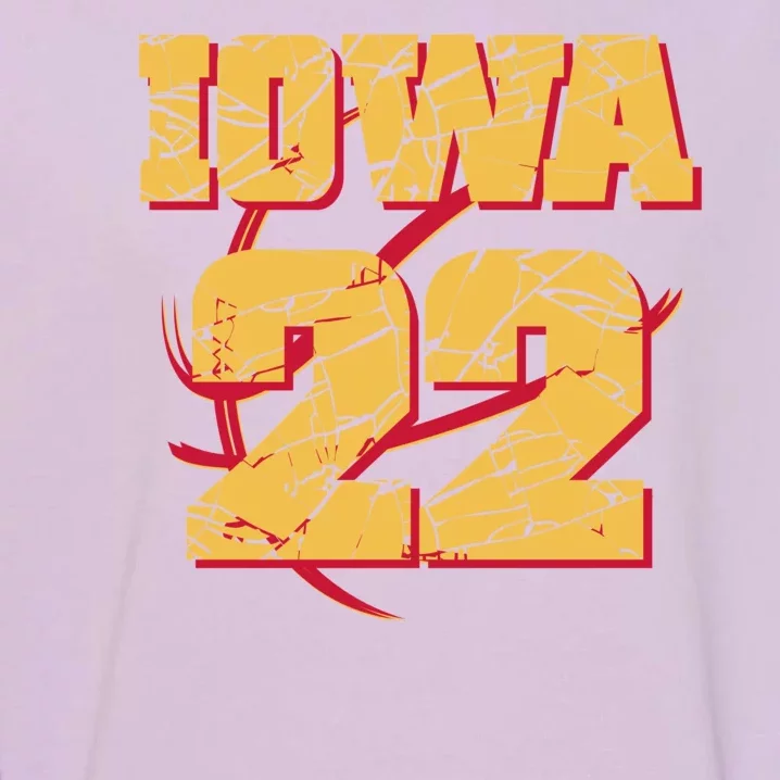 Iowa 22 Basketball Sports Fan Garment-Dyed Sweatshirt