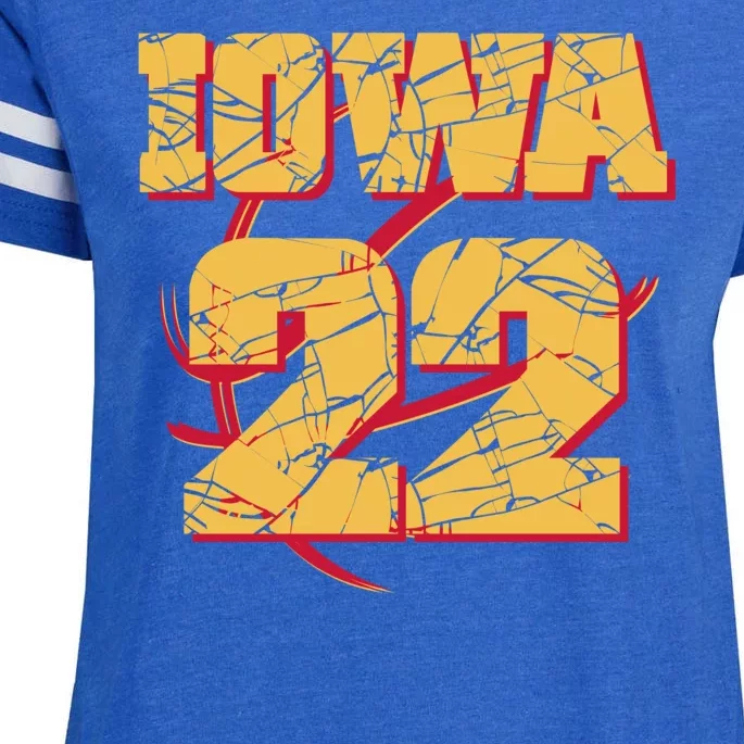 Iowa 22 Basketball Sports Fan Enza Ladies Jersey Football T-Shirt