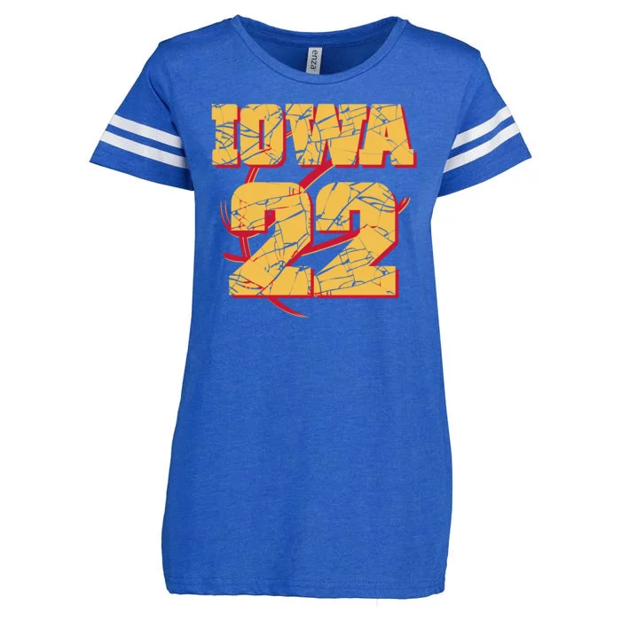 Iowa 22 Basketball Sports Fan Enza Ladies Jersey Football T-Shirt