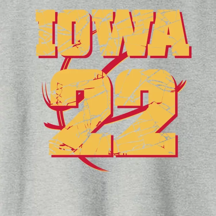 Iowa 22 Basketball Sports Fan Women's Crop Top Tee