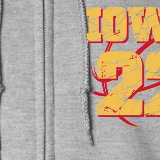 Iowa 22 Basketball Sports Fan Full Zip Hoodie