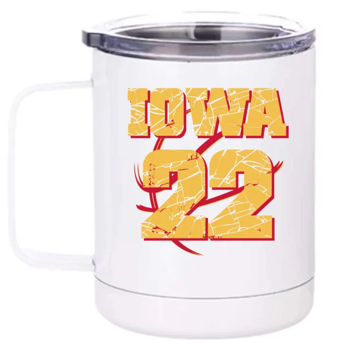 Iowa 22 Basketball Sports Fan Front & Back 12oz Stainless Steel Tumbler Cup