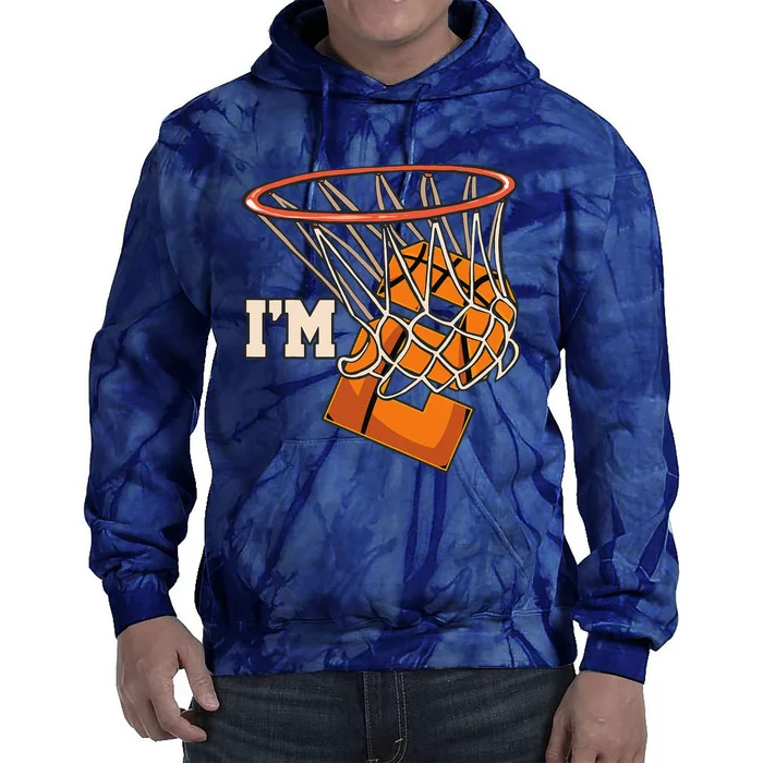 IM 2 Basketball Theme Birthday Party Celebration 2nd Tie Dye Hoodie