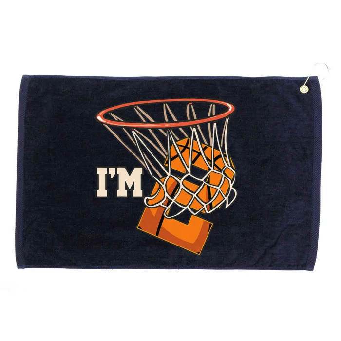 IM 2 Basketball Theme Birthday Party Celebration 2nd Grommeted Golf Towel