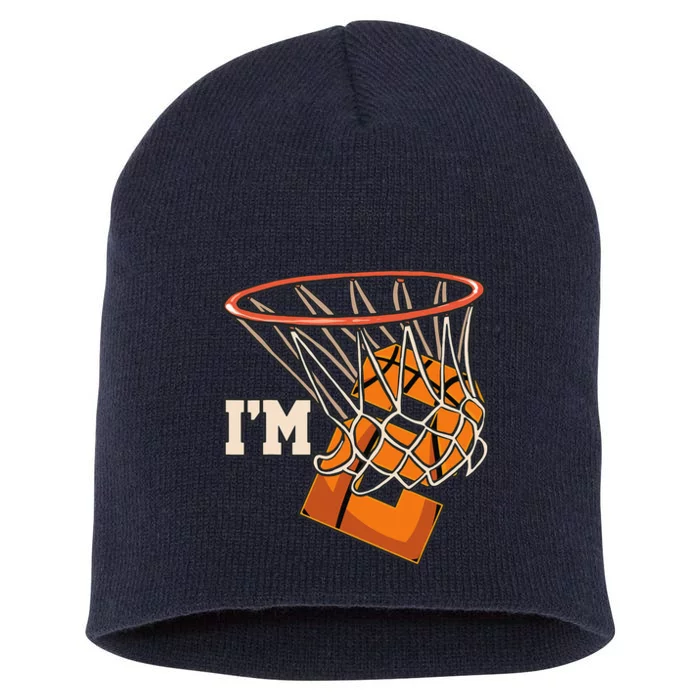 IM 2 Basketball Theme Birthday Party Celebration 2nd Short Acrylic Beanie