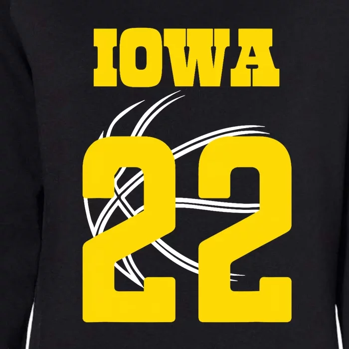 Iowa 22 Basketball Womens California Wash Sweatshirt