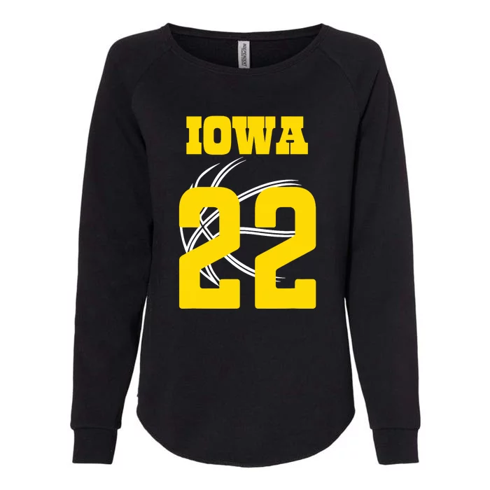 Iowa 22 Basketball Womens California Wash Sweatshirt