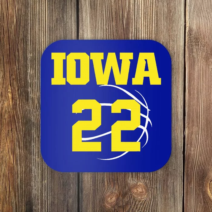 IOWA 22 Jersey 22 Golden Yellow Sports Team Jersey Number Coaster