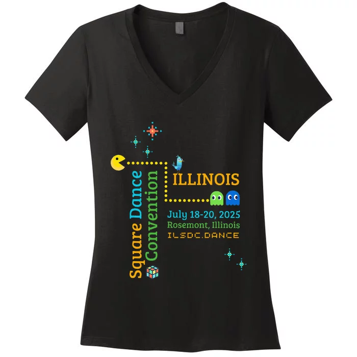 Ilsdc 2025 Square Dance Convention Women's V-Neck T-Shirt