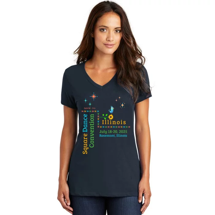 Ilsdc 2025 Square Dance Convention Women's V-Neck T-Shirt