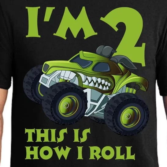 I'm 2 This Is How I Roll Monster Truck Pajama Set