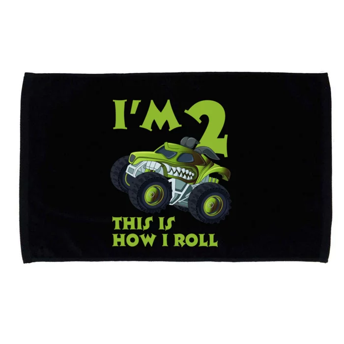 I'm 2 This Is How I Roll Monster Truck Microfiber Hand Towel