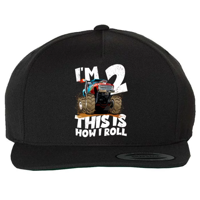 I'm 2 Two This Is How I Roll Monster Truck 2nd Birthday Wool Snapback Cap