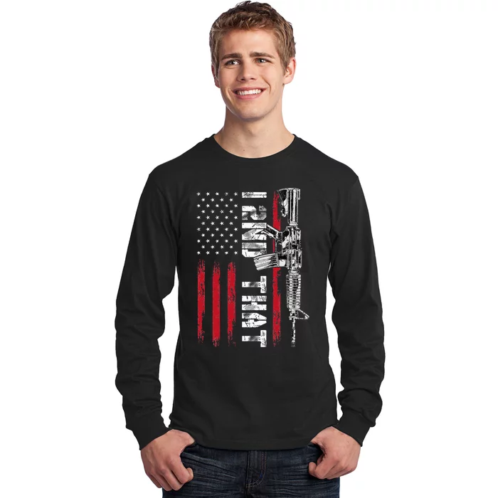 I 2nd That Second Amendment Pro Gun American Flag Patriotic Long Sleeve Shirt