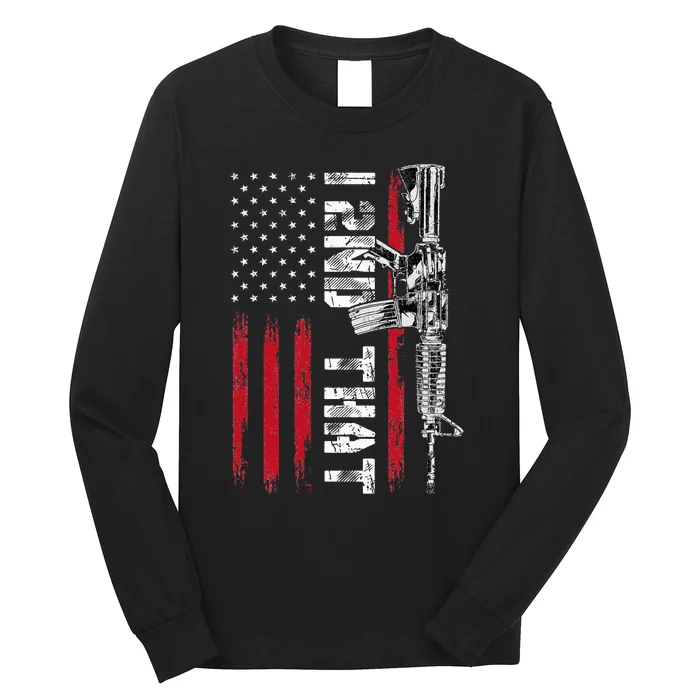 I 2nd That Second Amendment Pro Gun American Flag Patriotic Long Sleeve Shirt