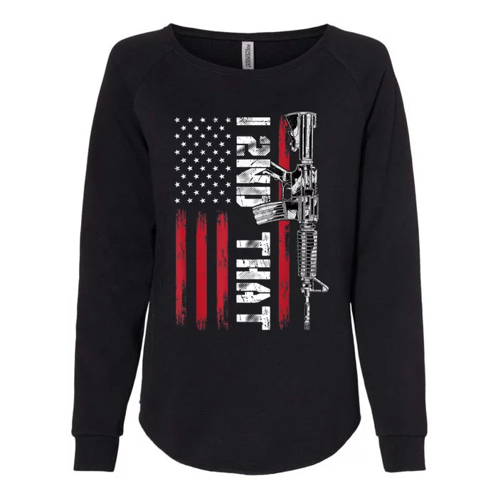 I 2nd That Second Amendment Pro Gun American Flag Patriotic Womens California Wash Sweatshirt