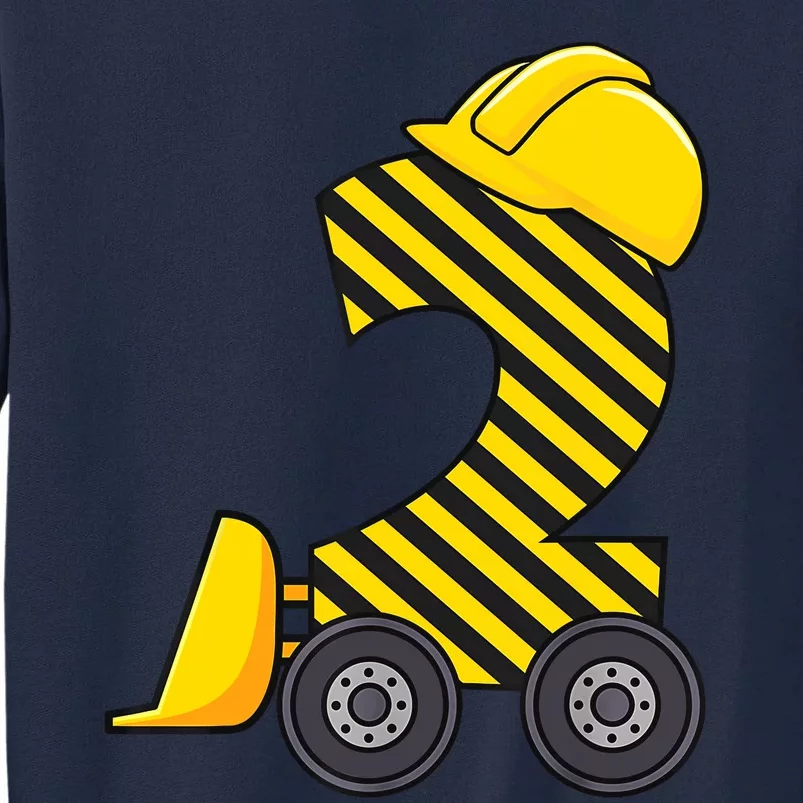 Im 2 Year Old Gift Excavator Construction 2nd Birthday Boy Tall Sweatshirt