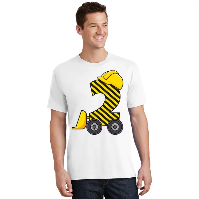 Im 2 Year Old Gift Excavator Construction 2nd Birthday Boy T-Shirt