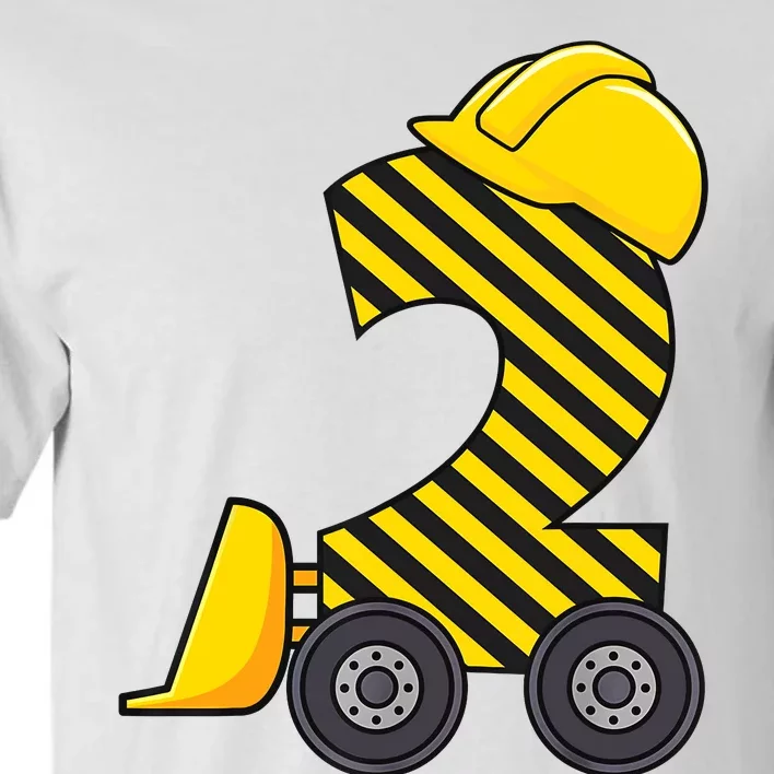 Im 2 Year Old Gift Excavator Construction 2nd Birthday Boy Tall T-Shirt