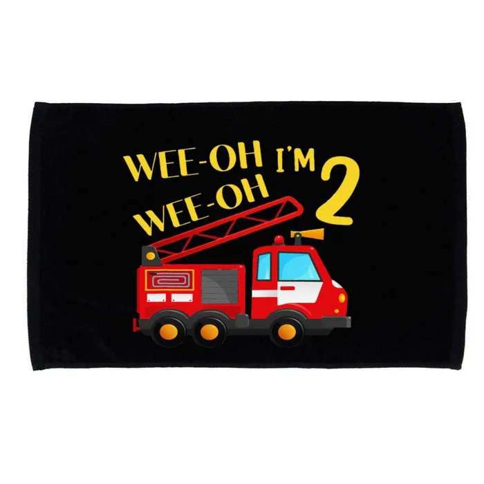 I'm 2 Years Old 2nd Birthday Party WeeOh Alarm Fire Truck Microfiber Hand Towel