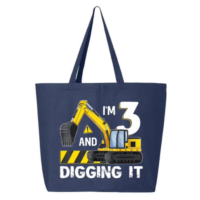 Im 3 And Digging It Excavator Construction 3 Year Old 25L Jumbo Tote