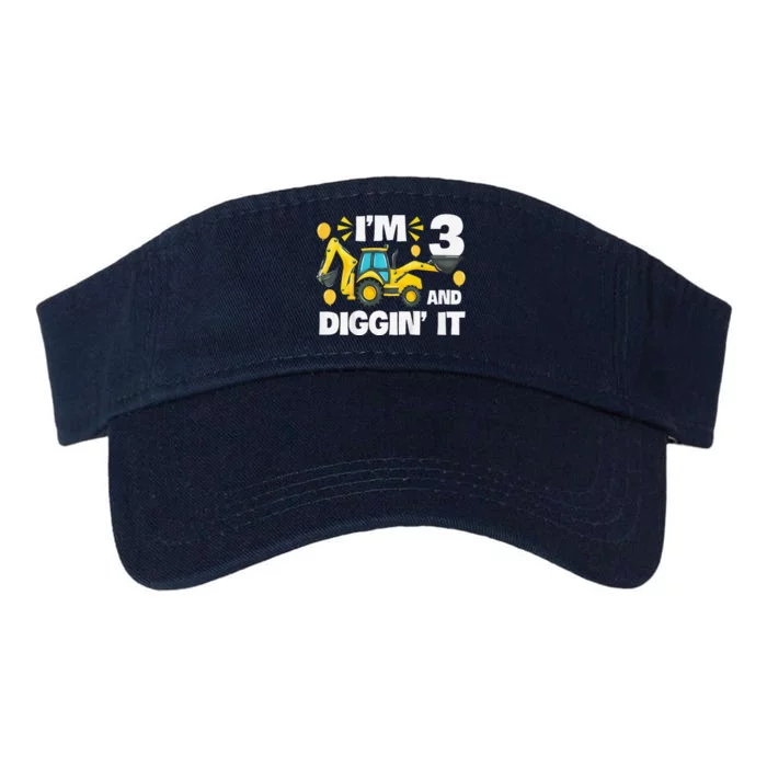 IM 3 And Digging It Construction Excavator 3rd Birthday Valucap Bio-Washed Visor