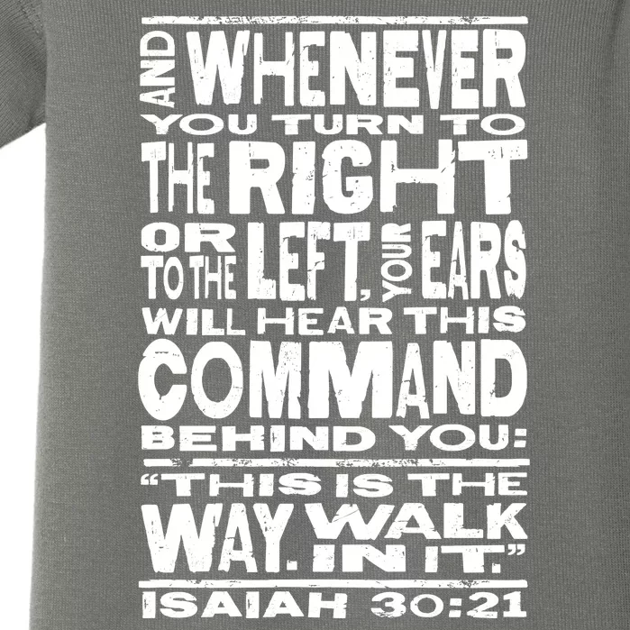 Isaiah 30:21 Bible Verse Quote Baby Bodysuit