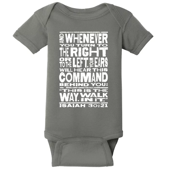 Isaiah 30:21 Bible Verse Quote Baby Bodysuit