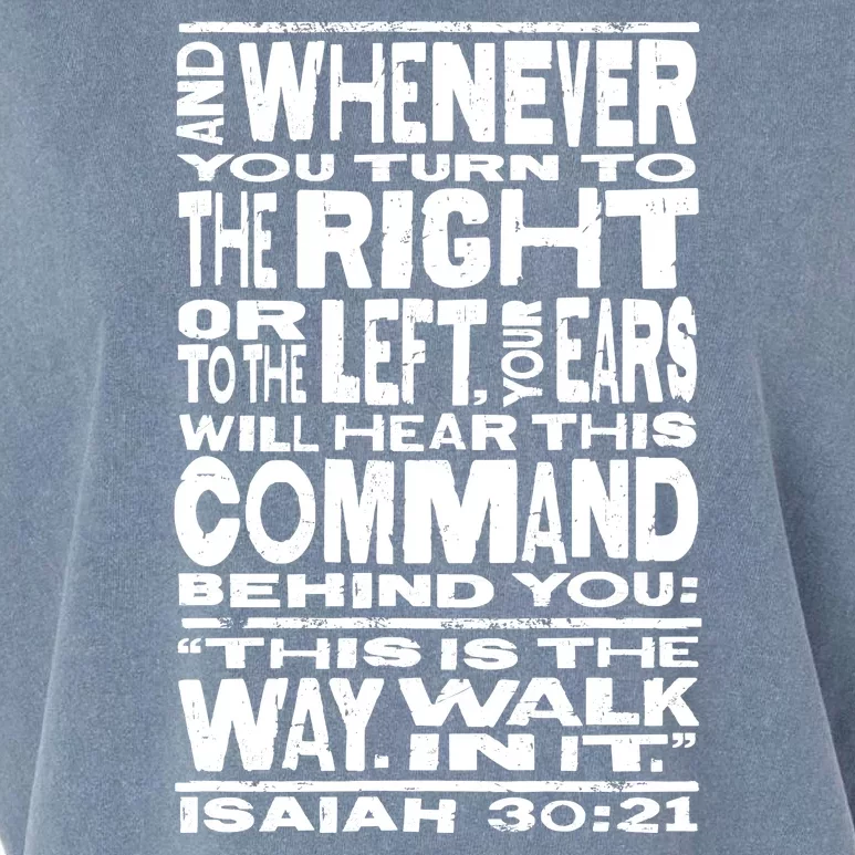 Isaiah 30:21 Bible Verse Quote Garment-Dyed Women's Muscle Tee