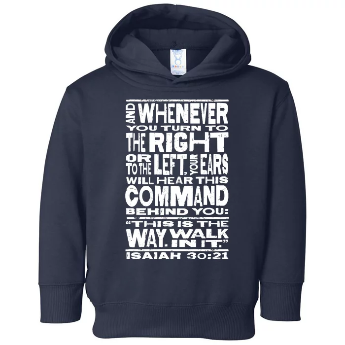 Isaiah 30:21 Bible Verse Quote Toddler Hoodie