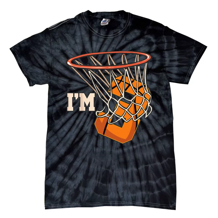 Im 3 Basketball Theme Birthday Party Celebration 3rd Tie-Dye T-Shirt