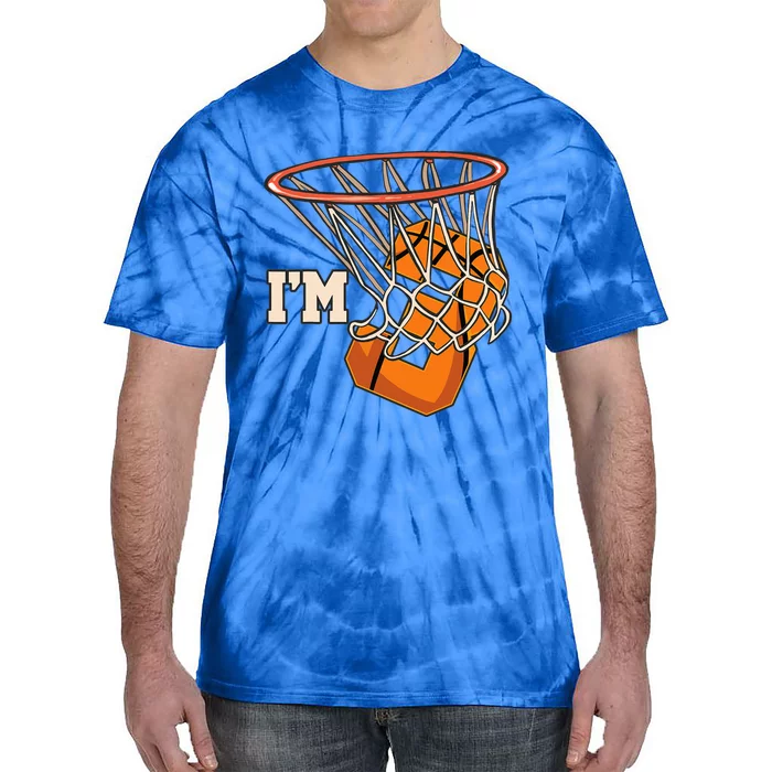 I'm 3 Basketball Theme Birthday Party Celebration 3rd Tie-Dye T-Shirt