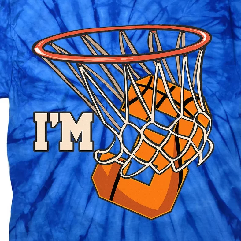 I'm 3 Basketball Theme Birthday Party Celebration 3rd Tie-Dye T-Shirt