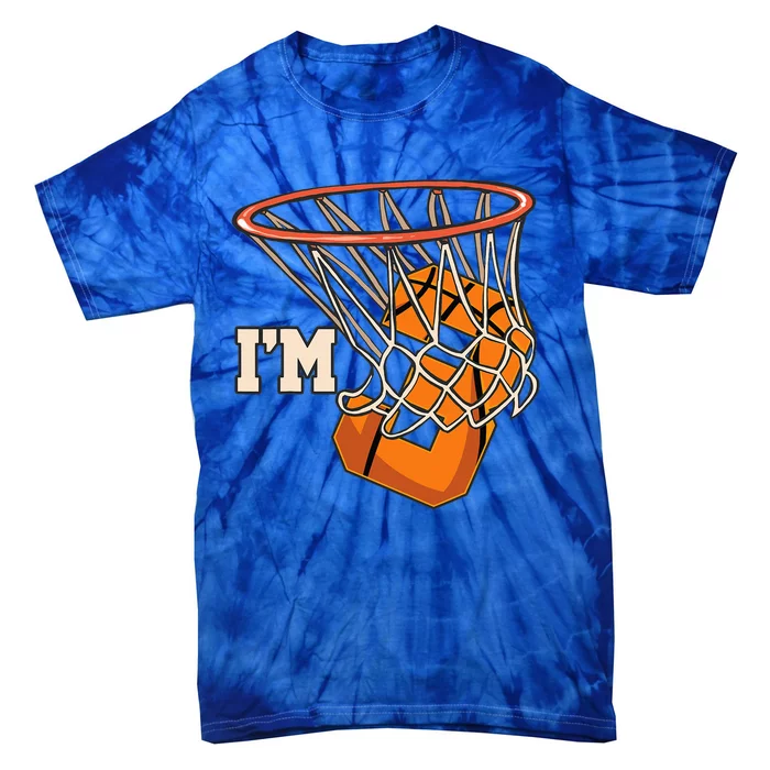 I'm 3 Basketball Theme Birthday Party Celebration 3rd Tie-Dye T-Shirt