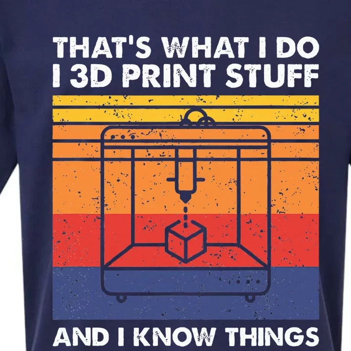 I 3d Print Stuff And I Know Things Funny 3d Printer Owner Sueded Cloud Jersey T-Shirt